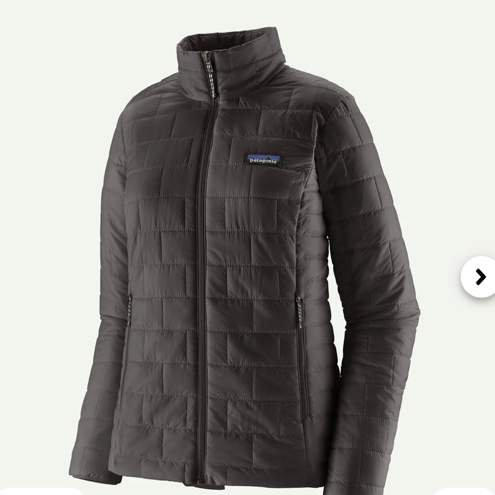 Patagonia Black Nano Puff Jacket with Logo